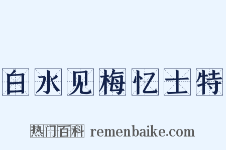 白水见梅忆士特是什么意思的图片